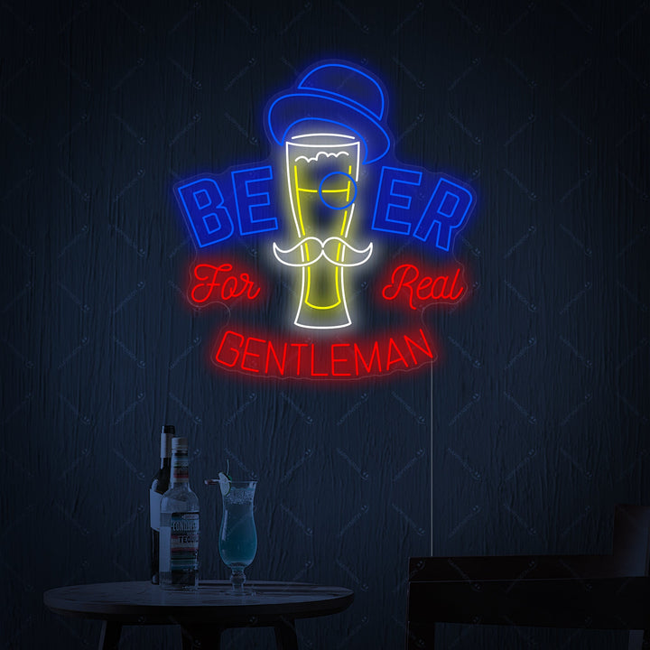 "Beer For Gentleman" Letrero de neón