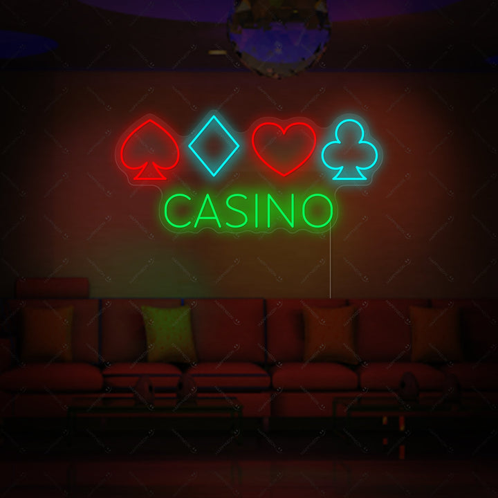 "Casino Poker" Letrero de neón