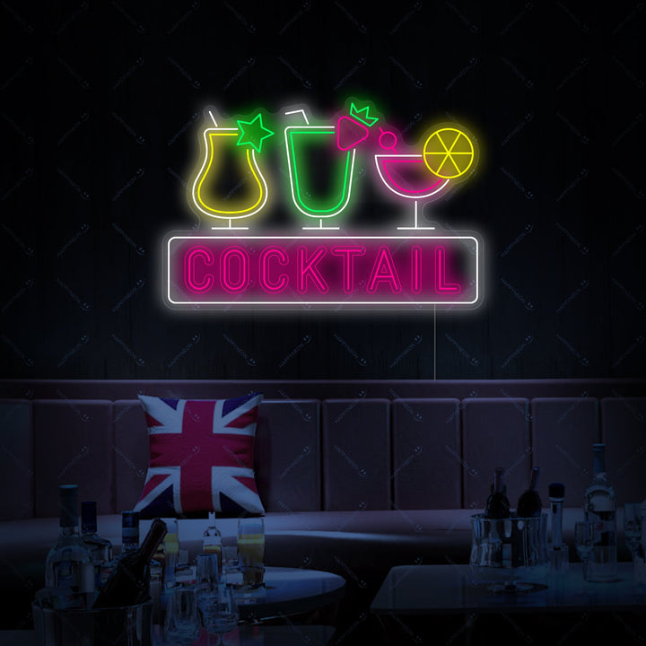 "Cocktail" Letrero de neón