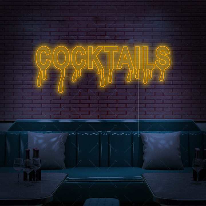 "Cocktails" Letrero de neón