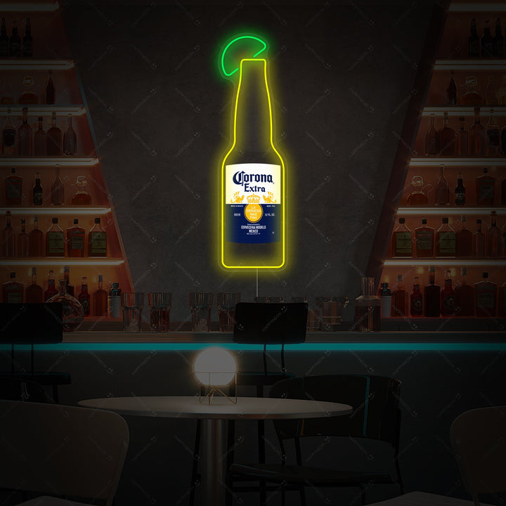 "Botella de cerveza Corona" Letrero de neón