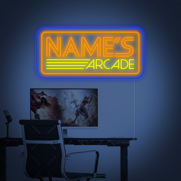 "Arcade personalizado" Letrero de neón
