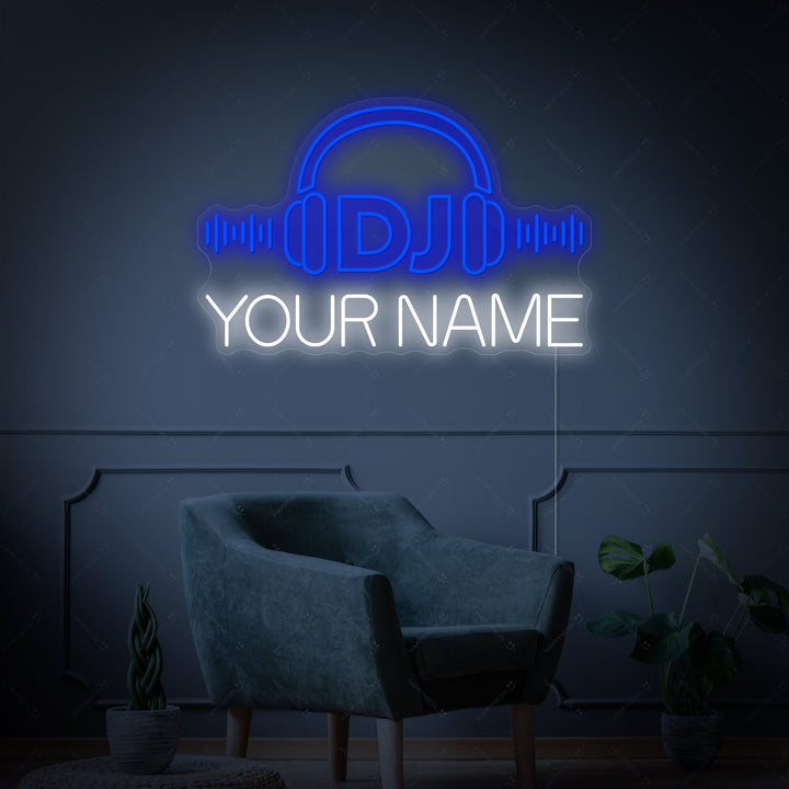 "Logo Dj Personalizado" Letrero de neón