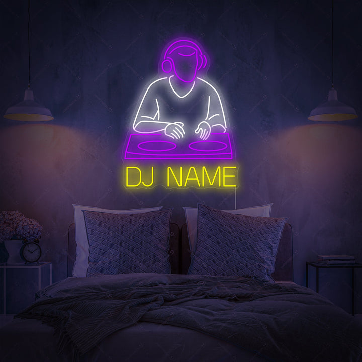 "Logo Dj Personalizado" Letrero de neón