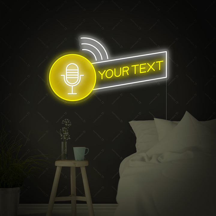 "Logo Podcast Personalizado" Letrero de neón