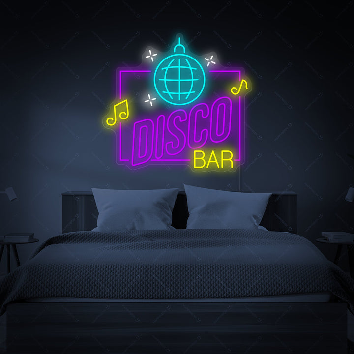 "Disco Bar" Letrero de neón