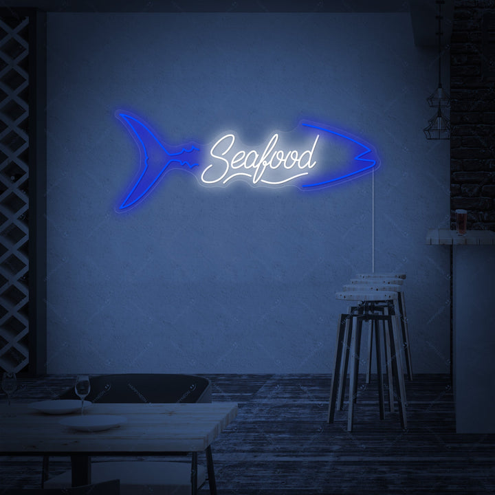 "Seafood" Letrero de neón