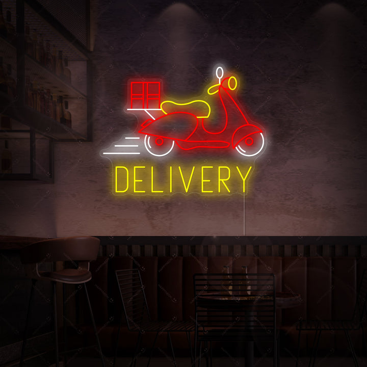 "Food Delivery" Letrero de neón