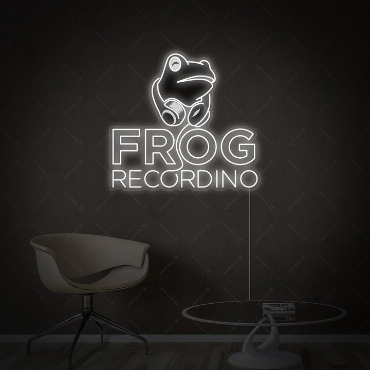 "Frog Recording" Letrero de neón