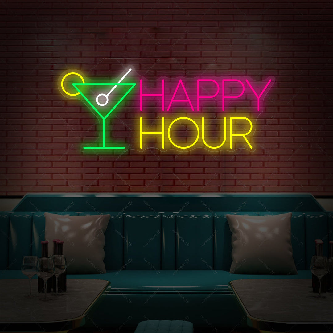 "Happy Hour" Letrero de neón