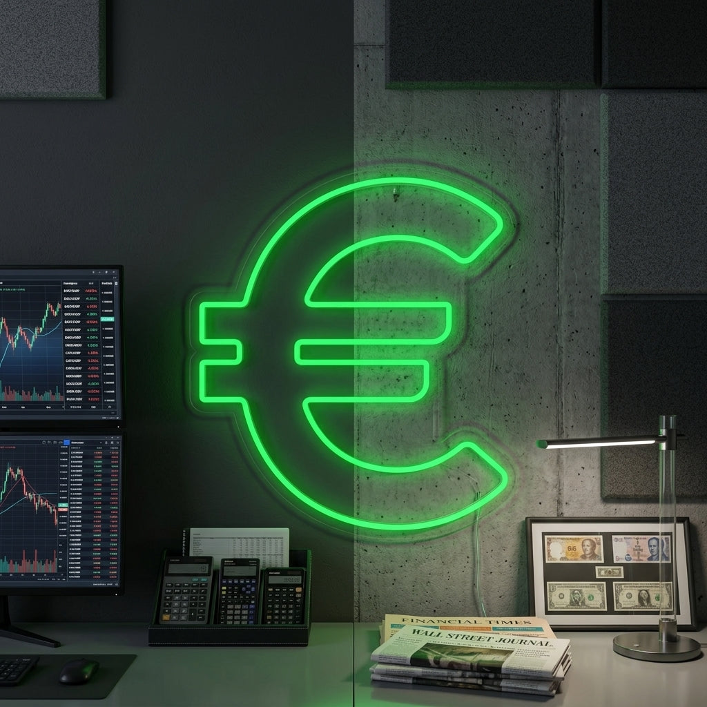 "Símbolo Del Euro" Letreros Neon