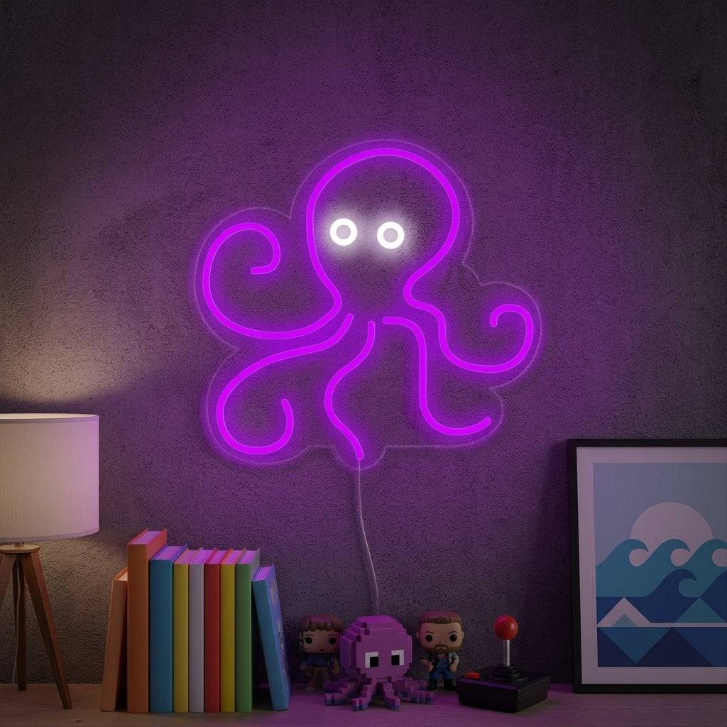 "Pulpo Animal Marino" Letreros Neon