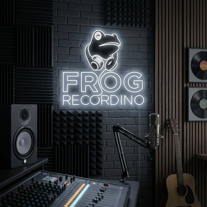 "Frog Recording" Letrero de neón