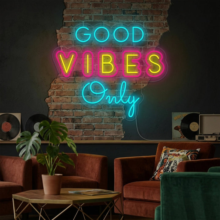 "Unique Good Vibes Only" Letreros Neon