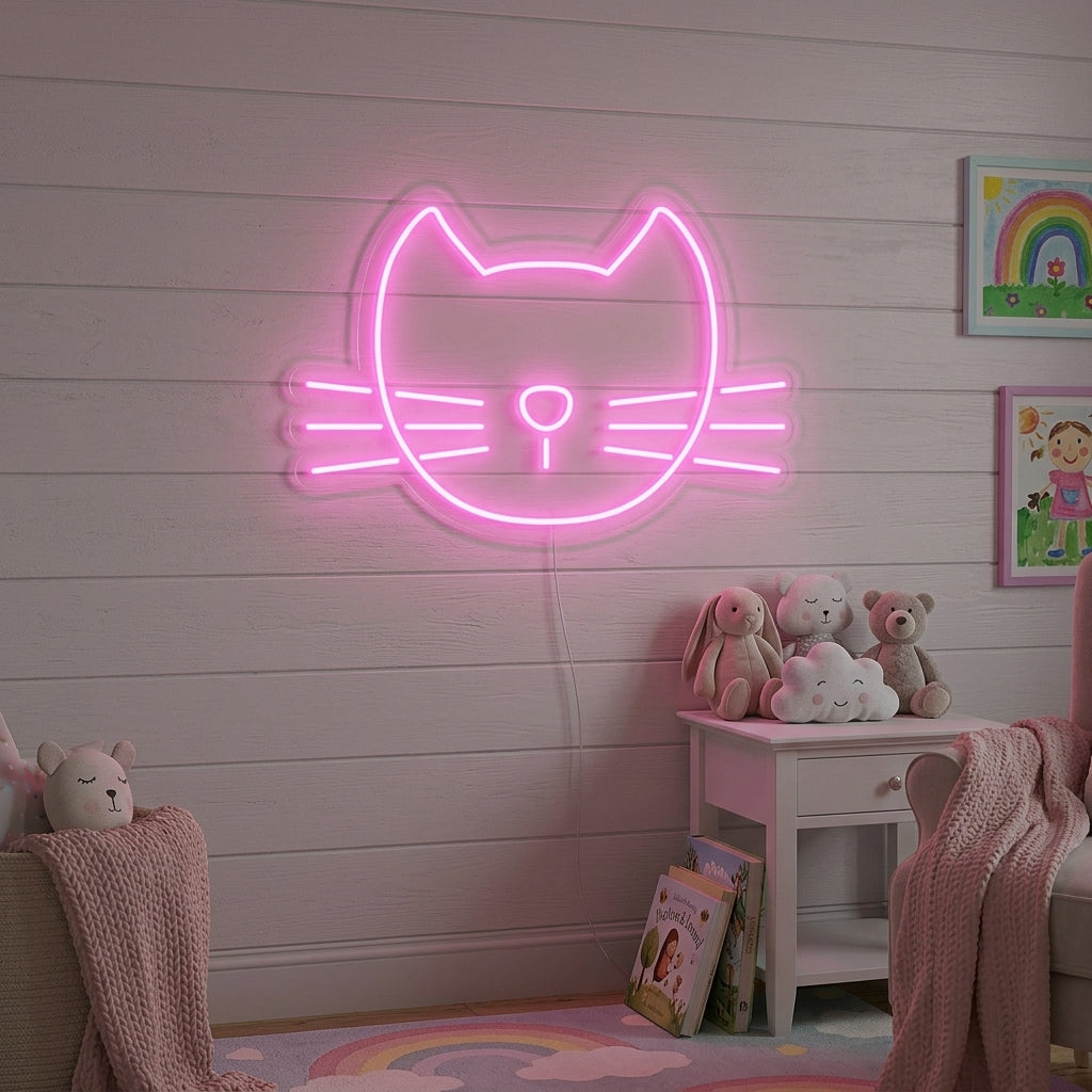 "Lindo gato rosa" Letreros Neon