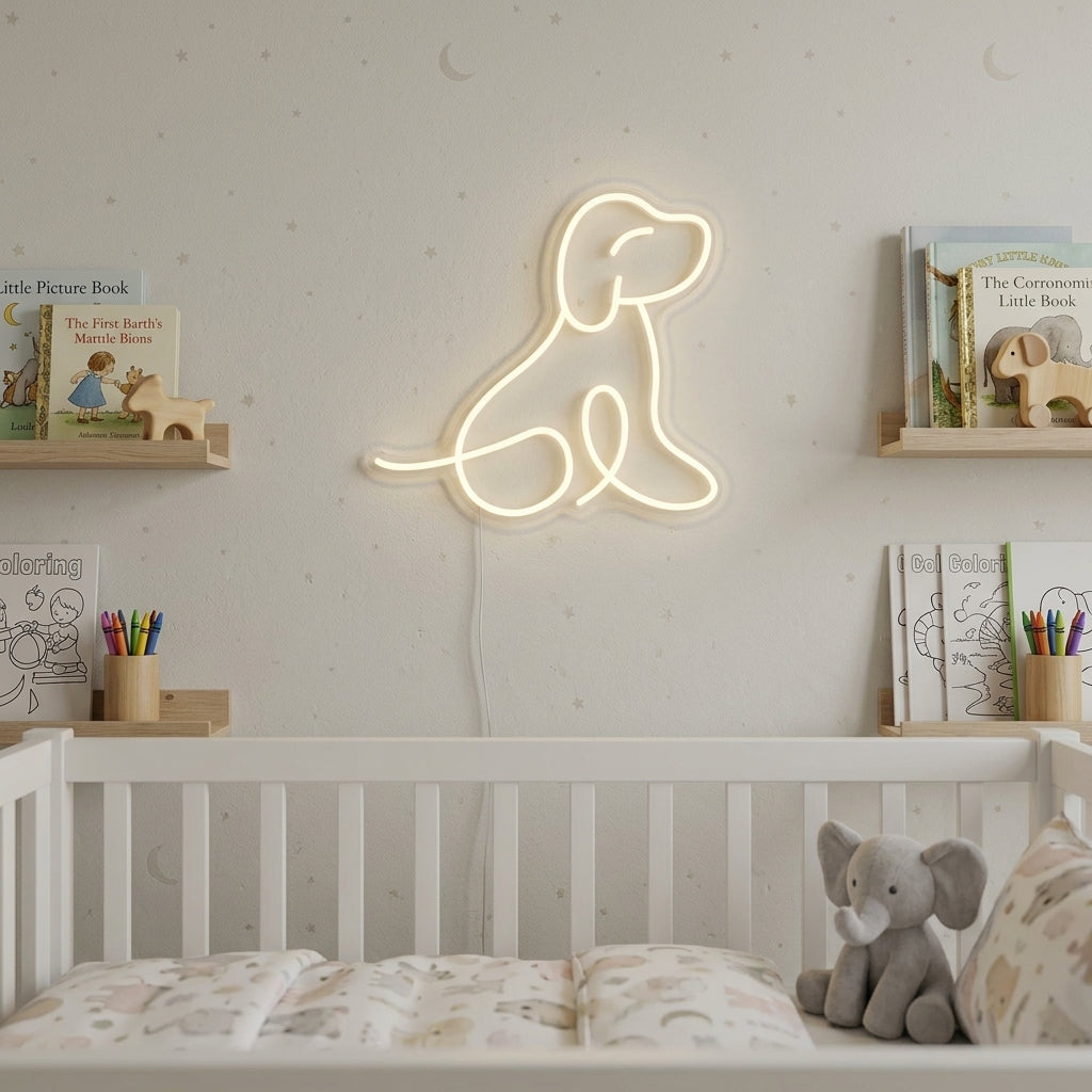 "Cachorro De Perro, Decoracion De Habitaciones Infantiles" Letreros Neon