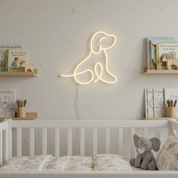 "Cachorro De Perro, Decoracion De Habitaciones Infantiles" Letreros Neon