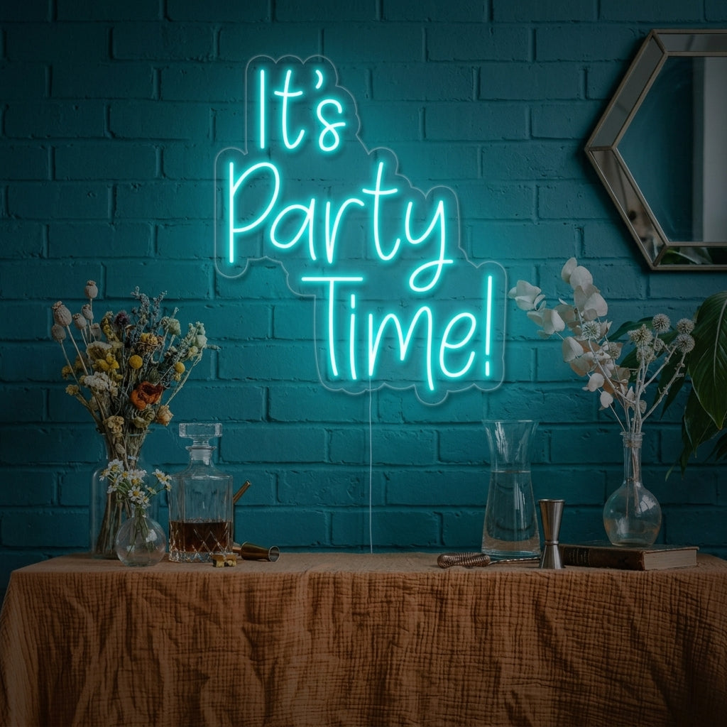 "Its Party Time" Letreros Neon