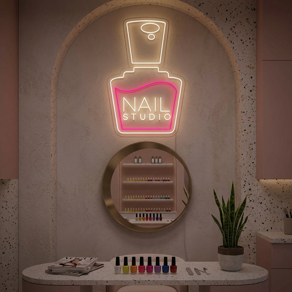 "Nails Studio" Letreros Neon