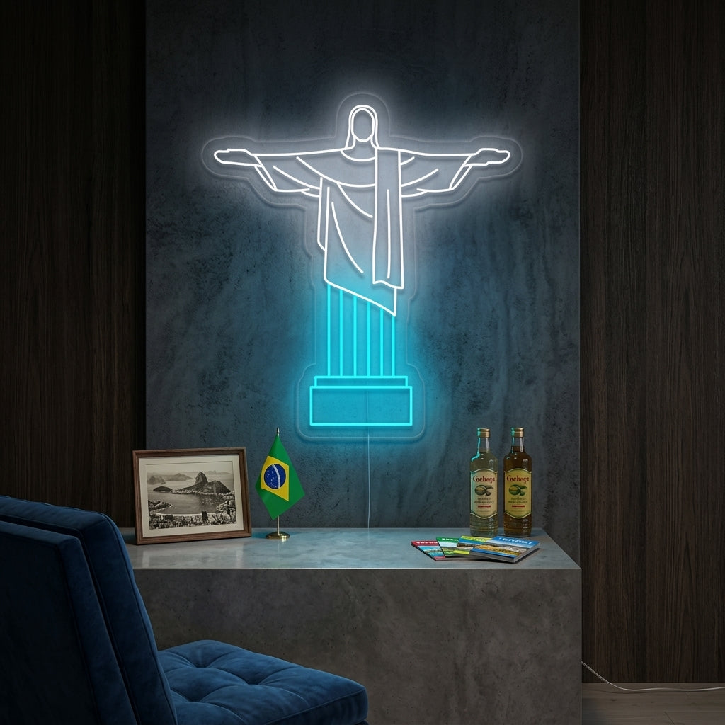 "Cristo Redentor En Brasil" Letreros Neon