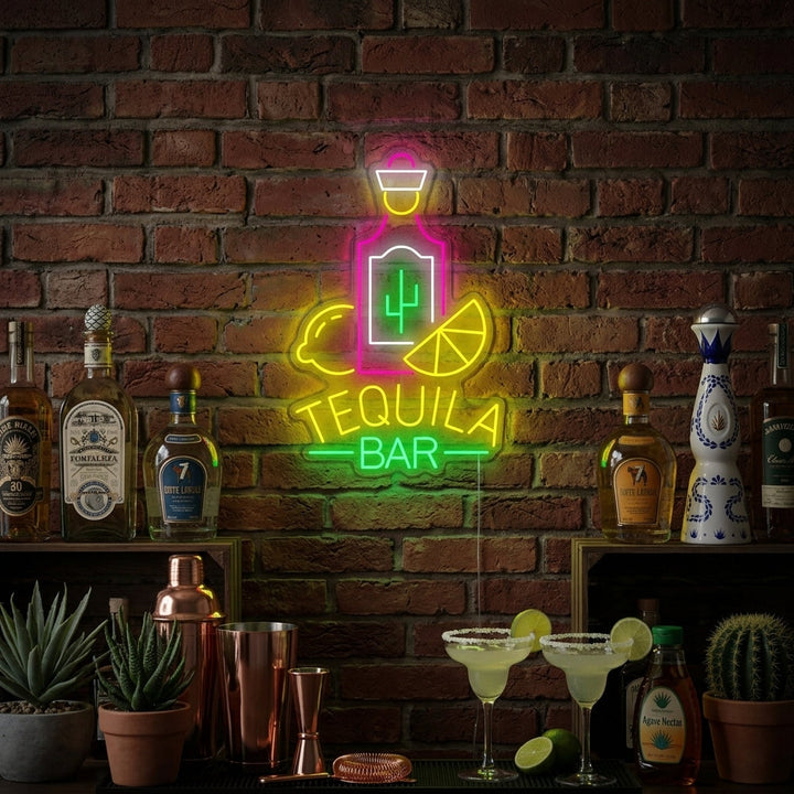 "Tequila Bar" Letrero de neón