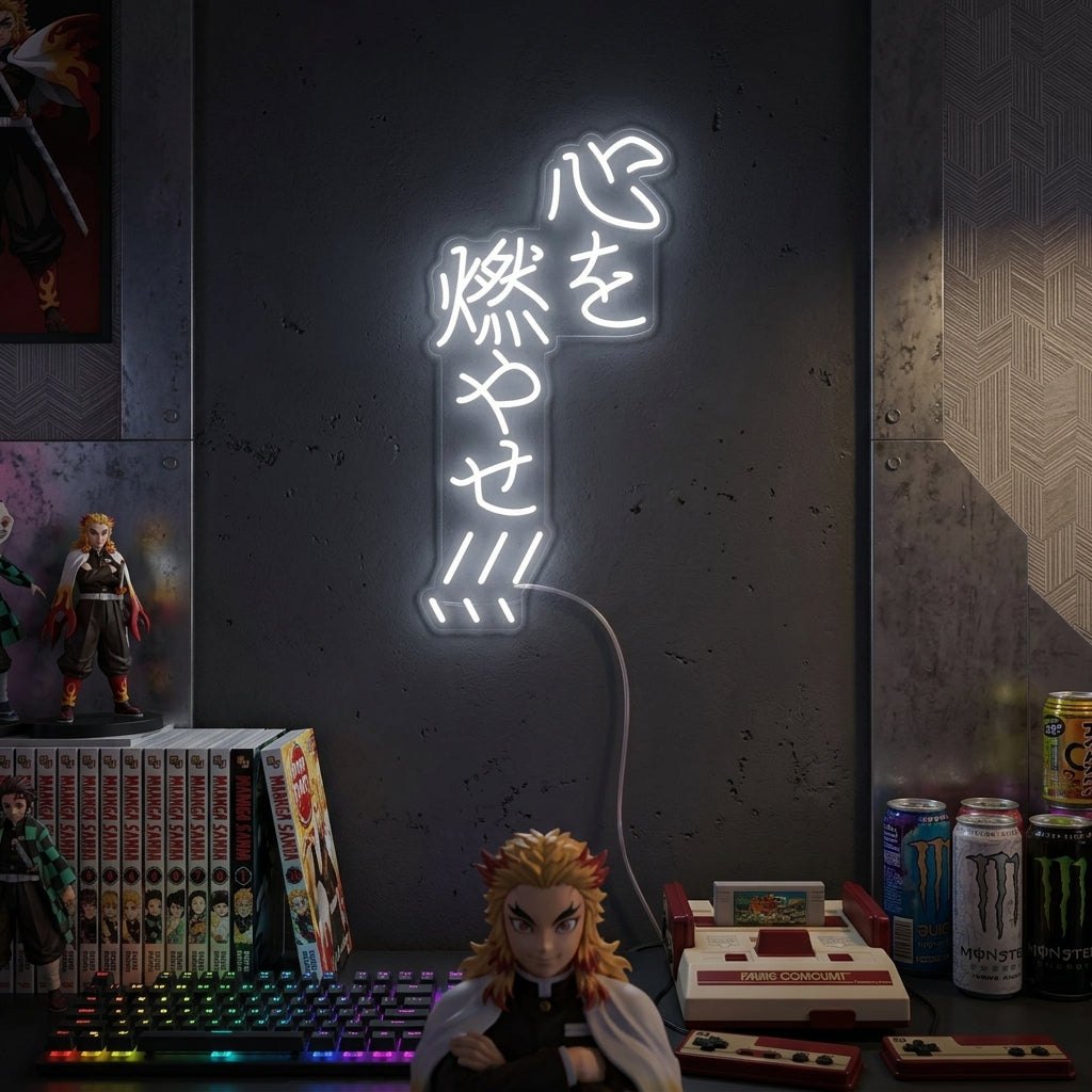 "Burn Your Heart Anime" Letreros Neon