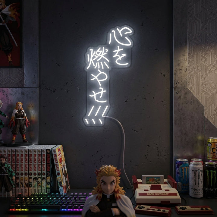 "Burn Your Heart Anime" Letreros Neon