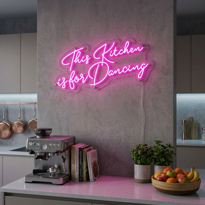 "This Kitchen Is-For Dancing" Letreros Neon