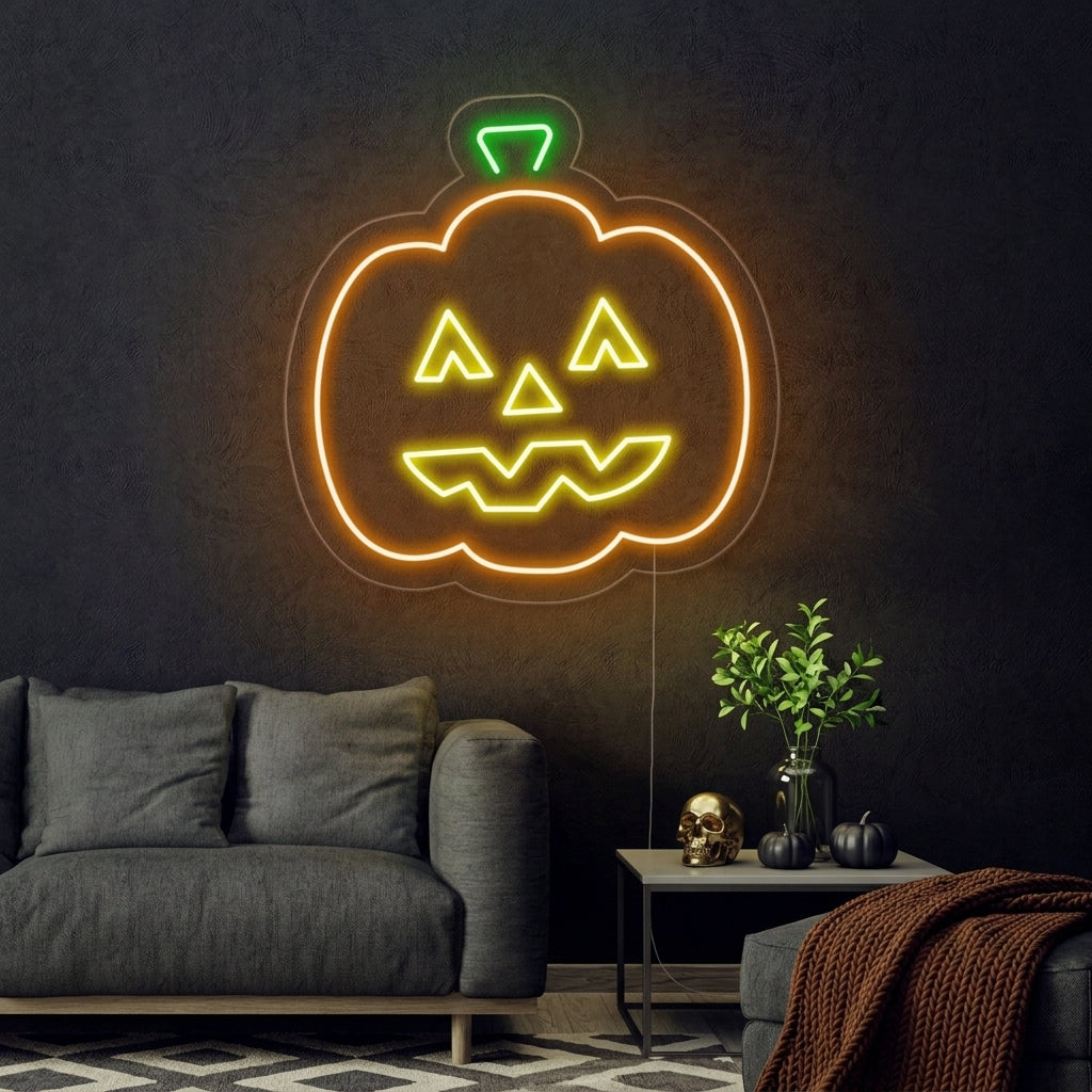 "Calabaza De Halloween" Letreros Neon