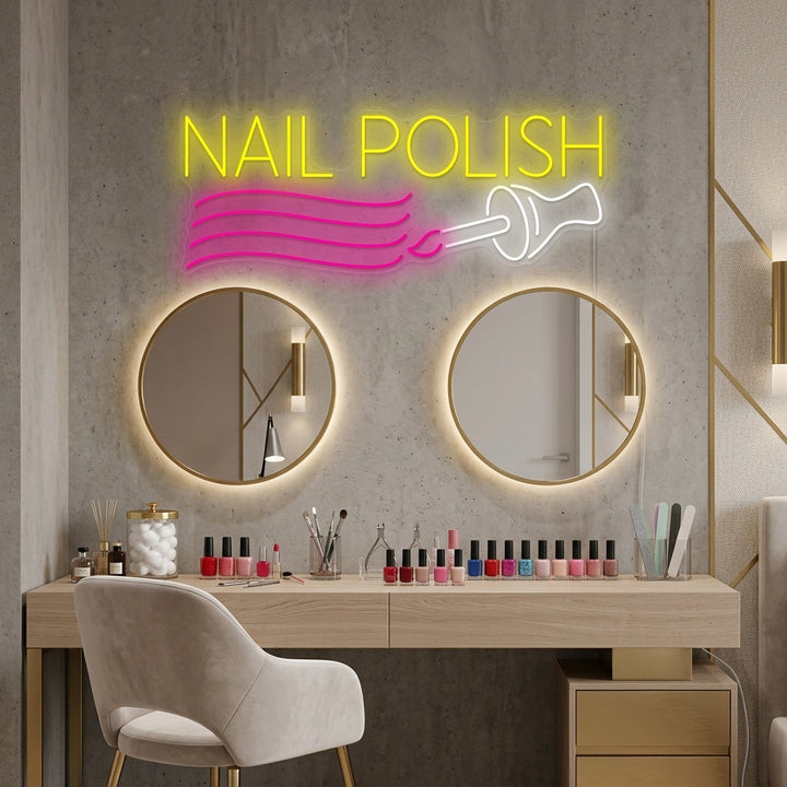 "Nail Polish" Letrero de neón