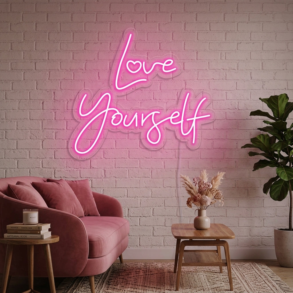 "Love Yourself" Letreros Neon