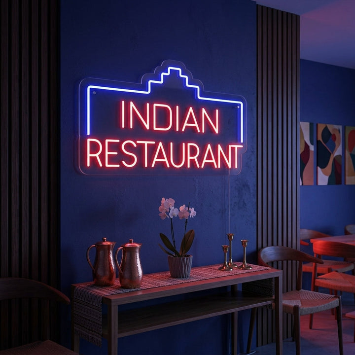 "INDIAN RESTAURANT" Letreros Neon