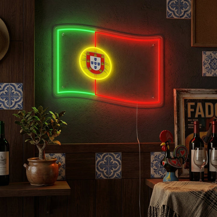 "Bandera De Portugal" Letreros Neon