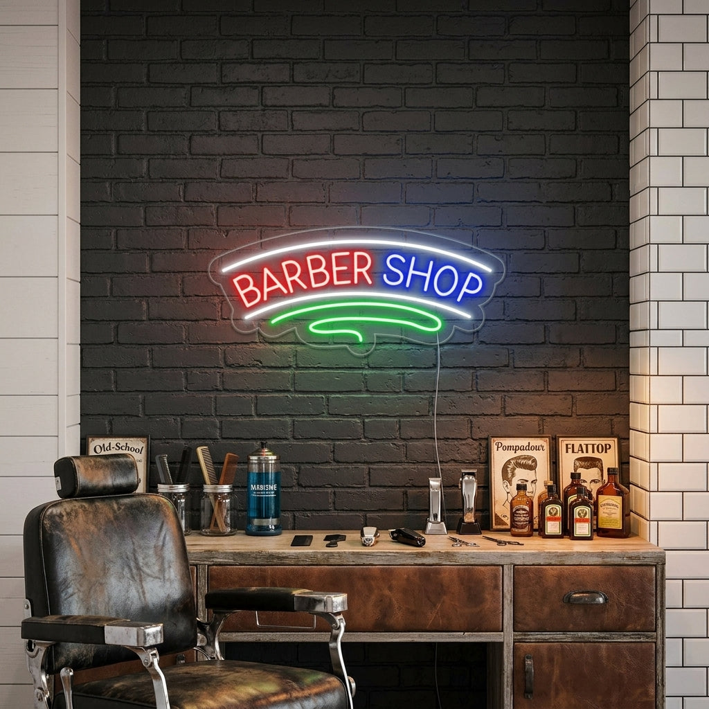 "Corte De Pelo, Barber Shop" Letreros Neon
