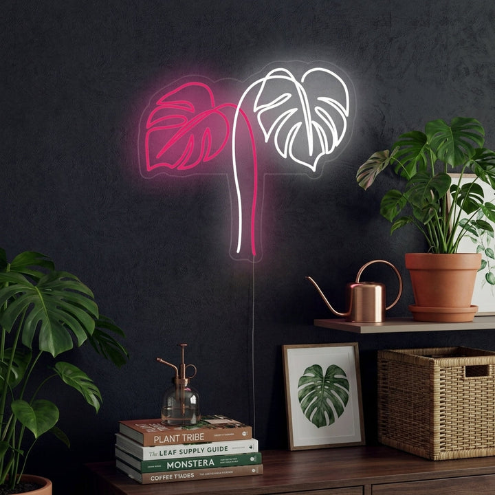 "Hojas De Monstera" Letreros Neon