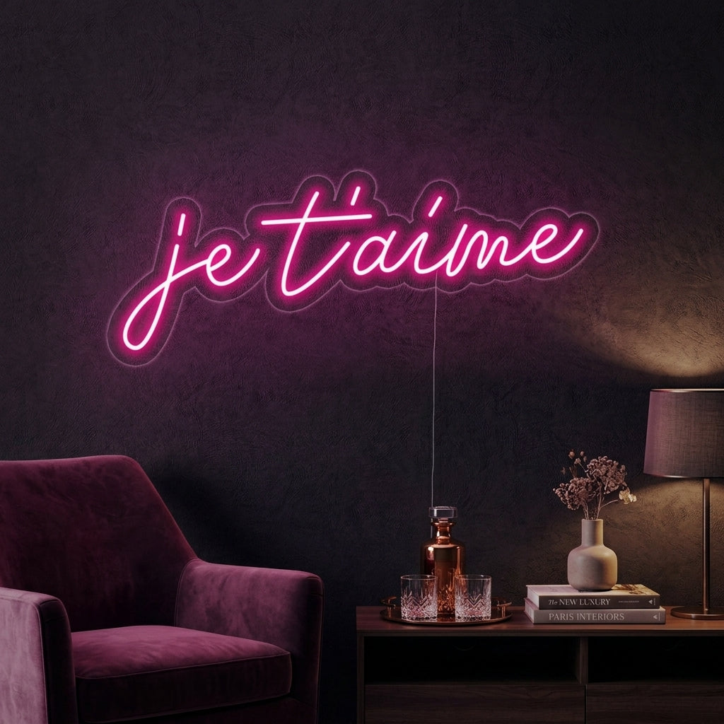 "Je Taime" Letreros Neon