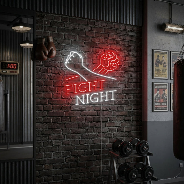 "Fight Night" Letreros Neon