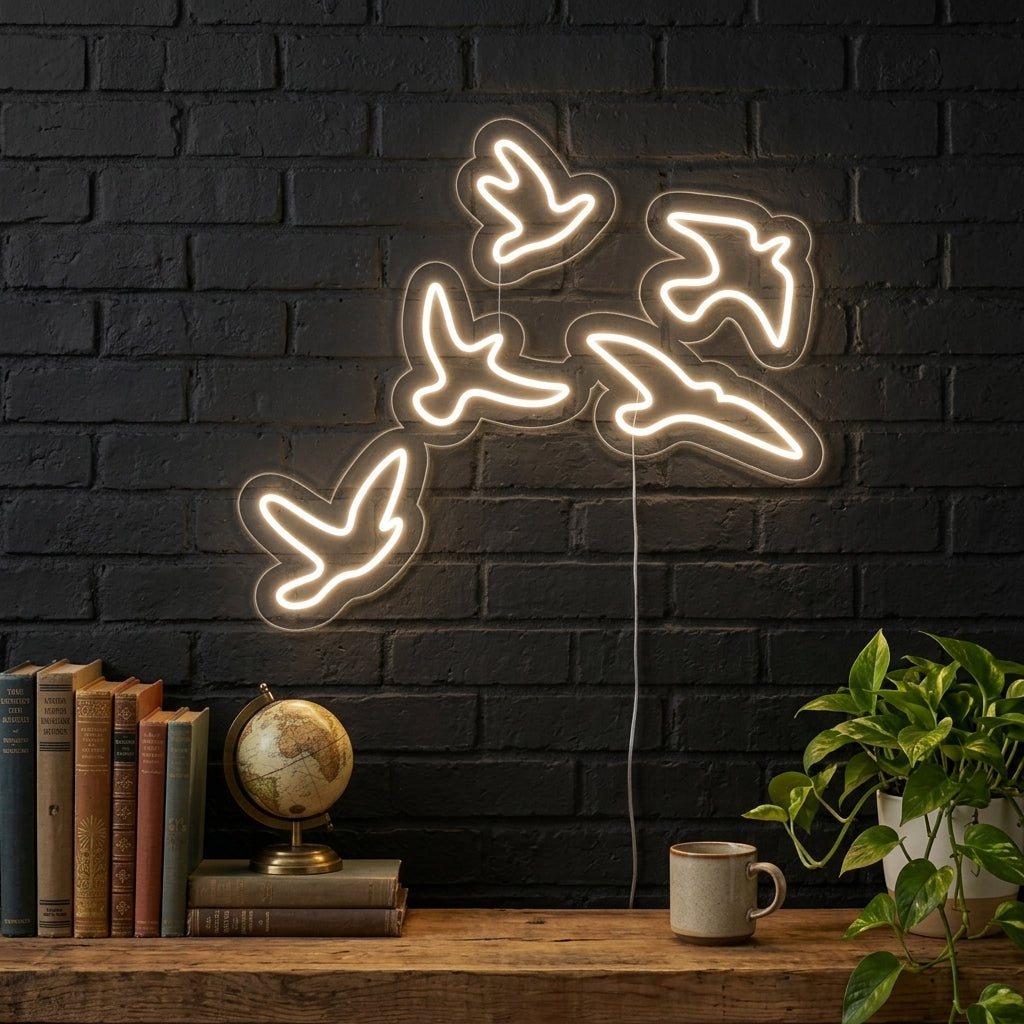 "Pájaros" Letreros Neon