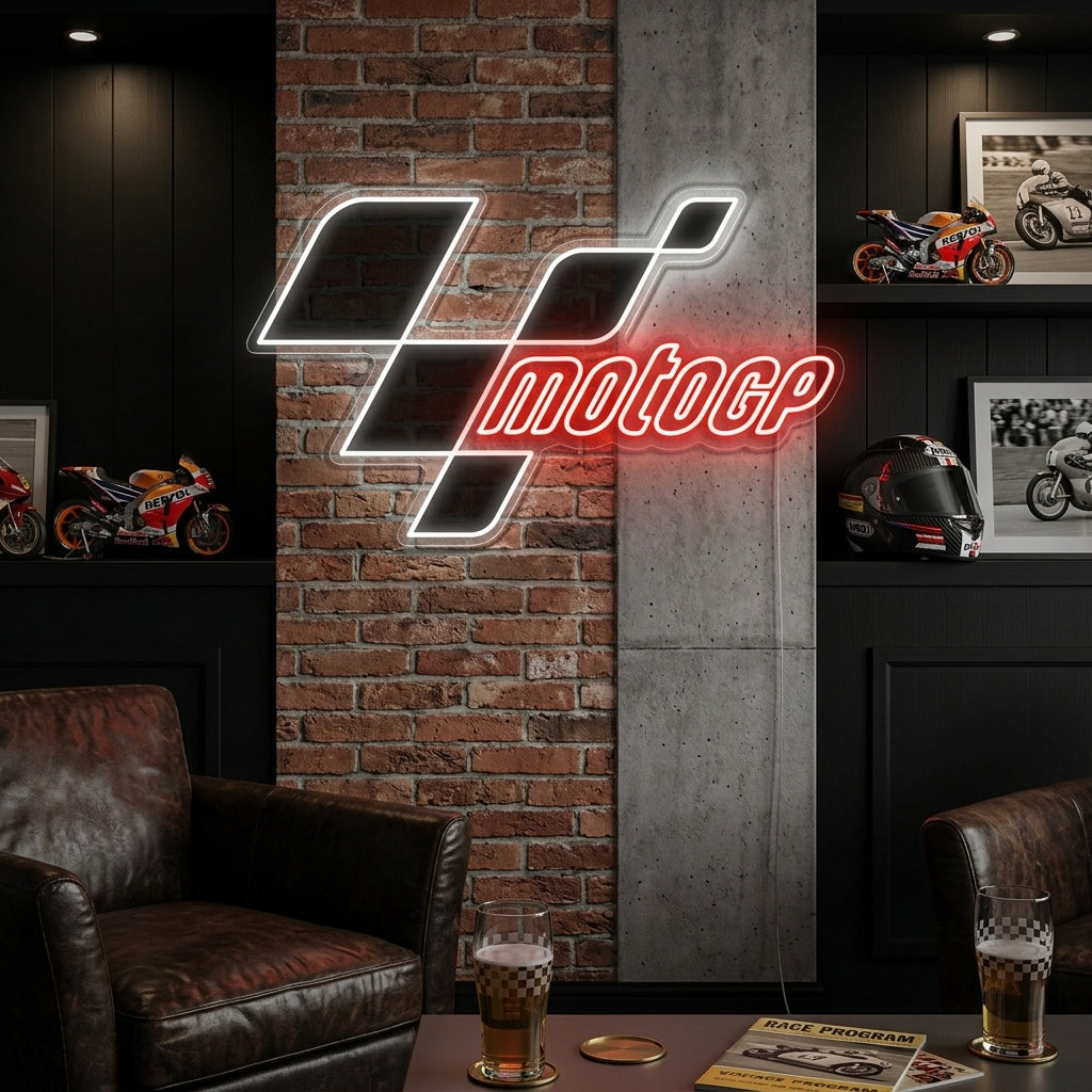"Logotipo De Carrera De Moto Gp" Letrero de neón