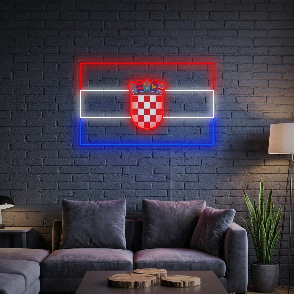 "Bandera De Croacia" Letreros Neon