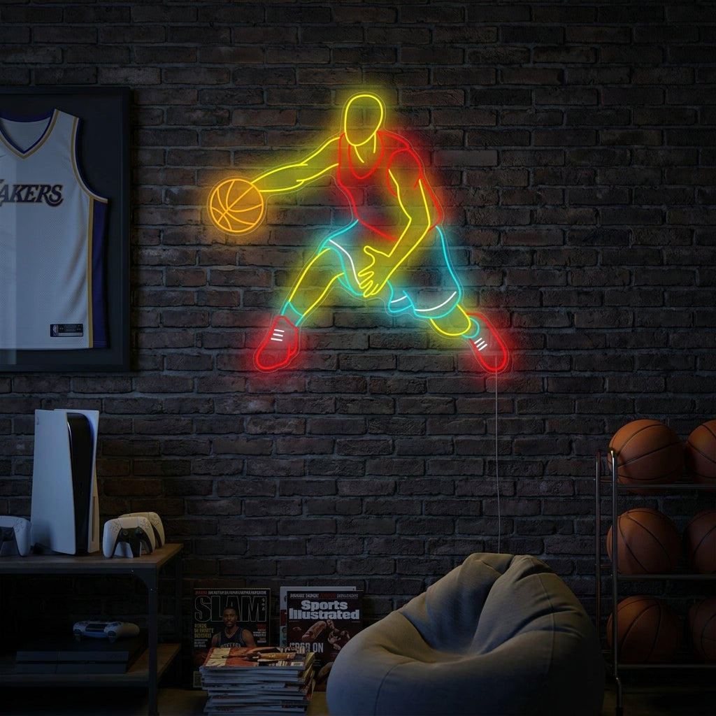 "Baloncesto Jugador" Letrero de neón