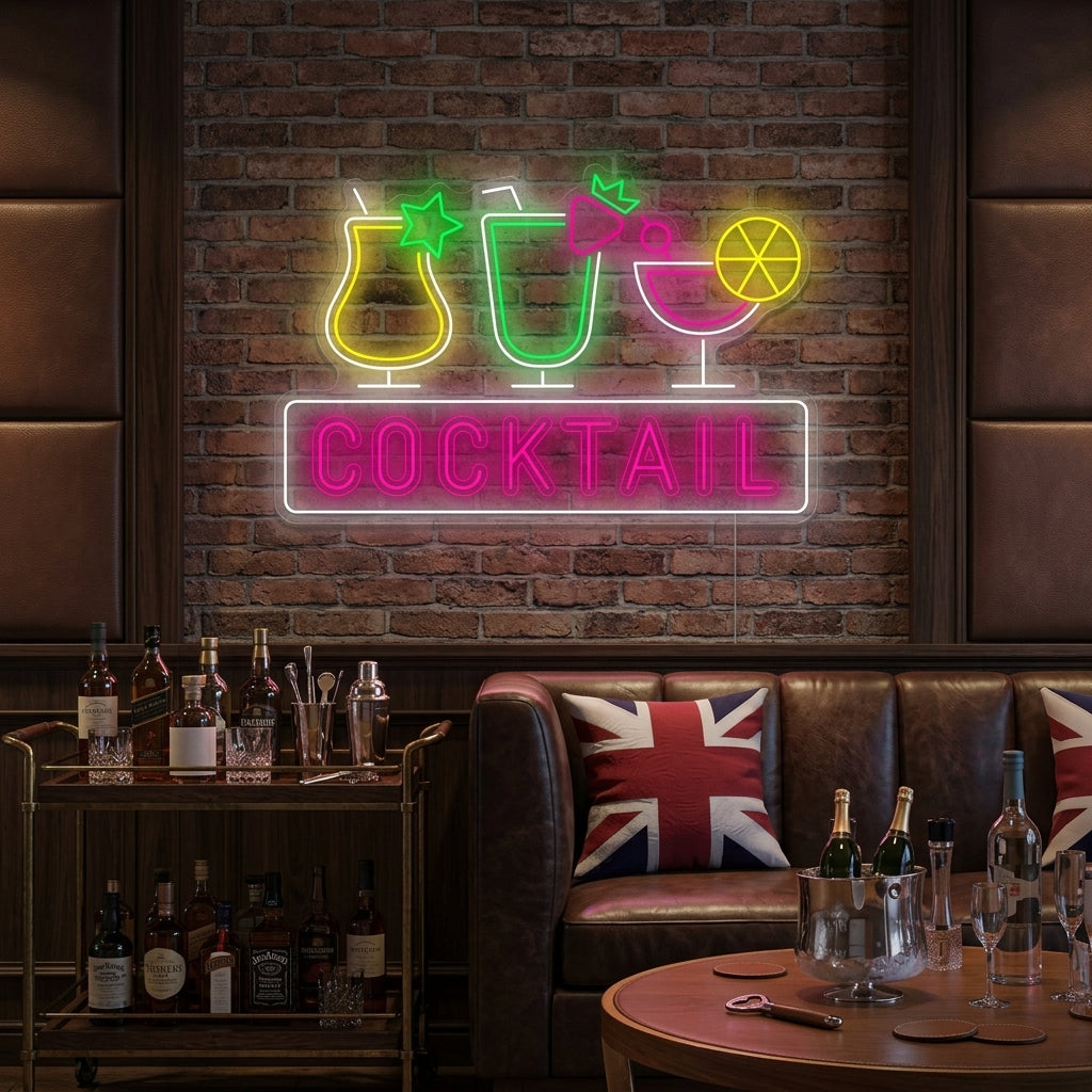 "Cocktail" Letrero de neón