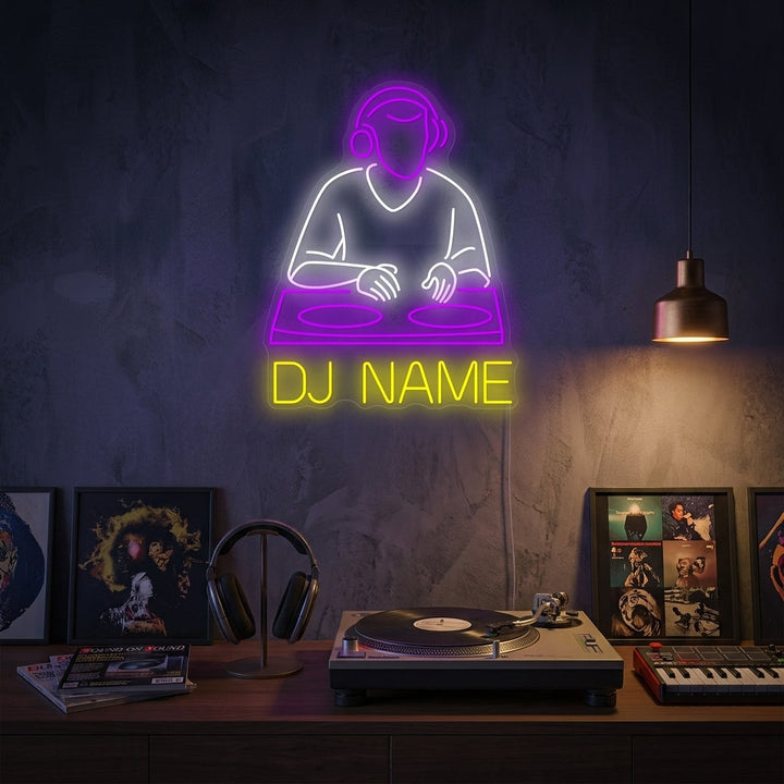 "Logo Dj Personalizado" Letrero de neón
