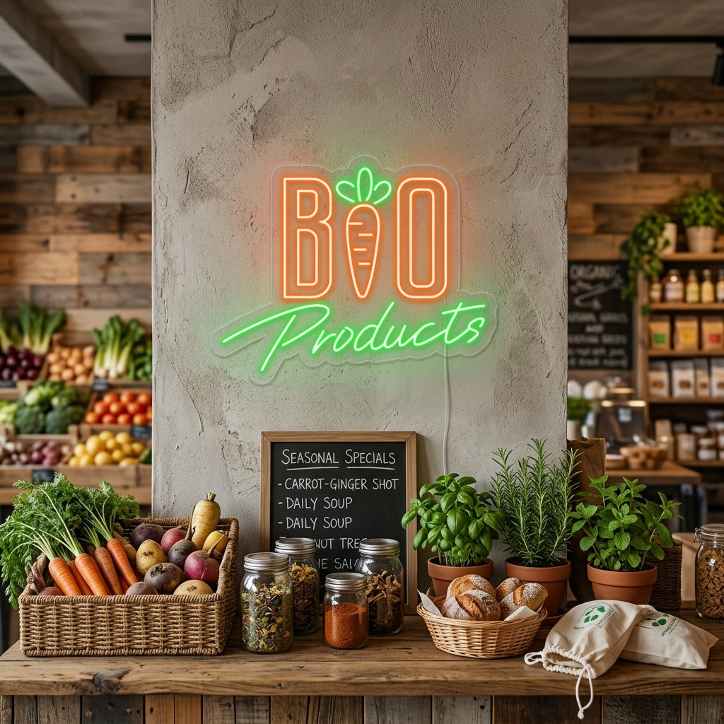 "Bio Products" Letreros Neon