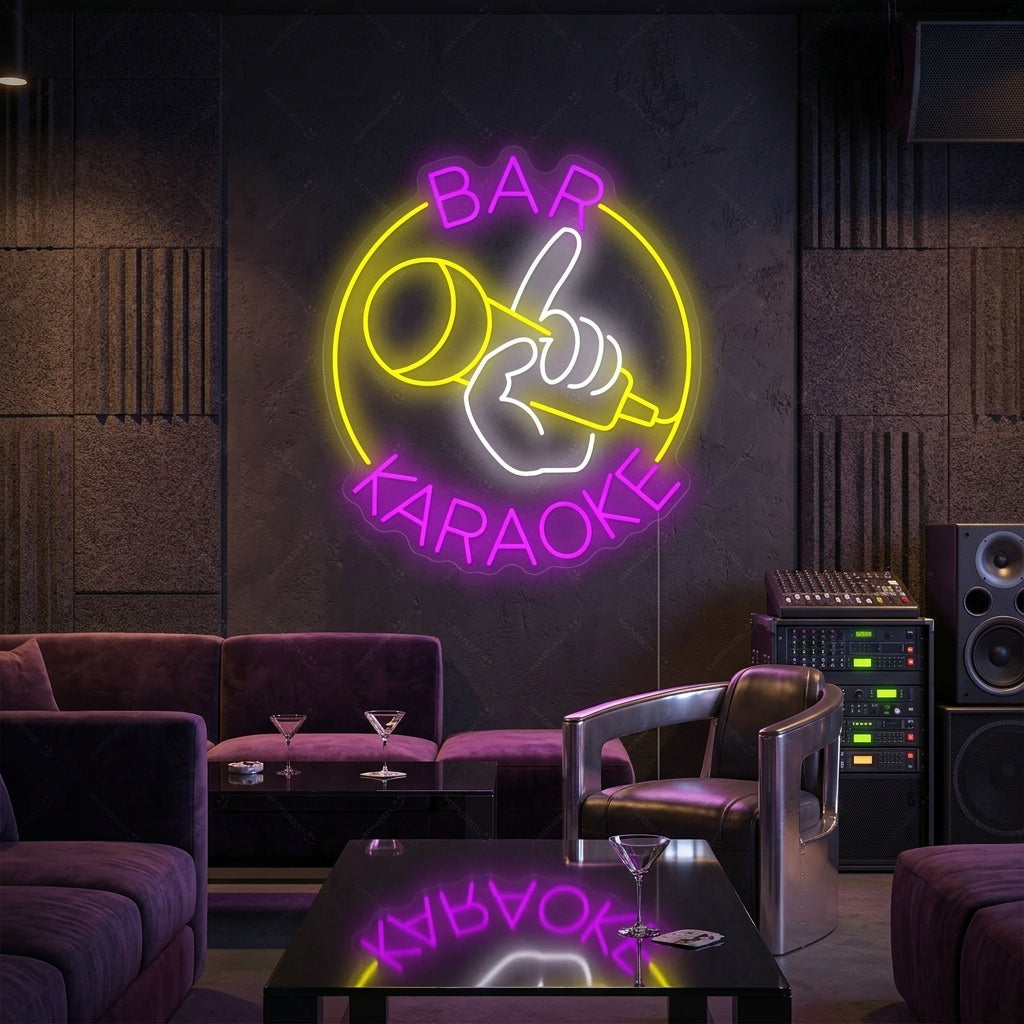 "Karaoke Bar" Letrero de neón
