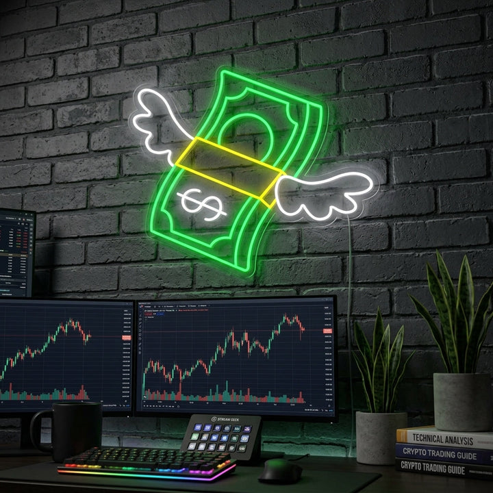 "Dinero Con Alas" Letreros Neon