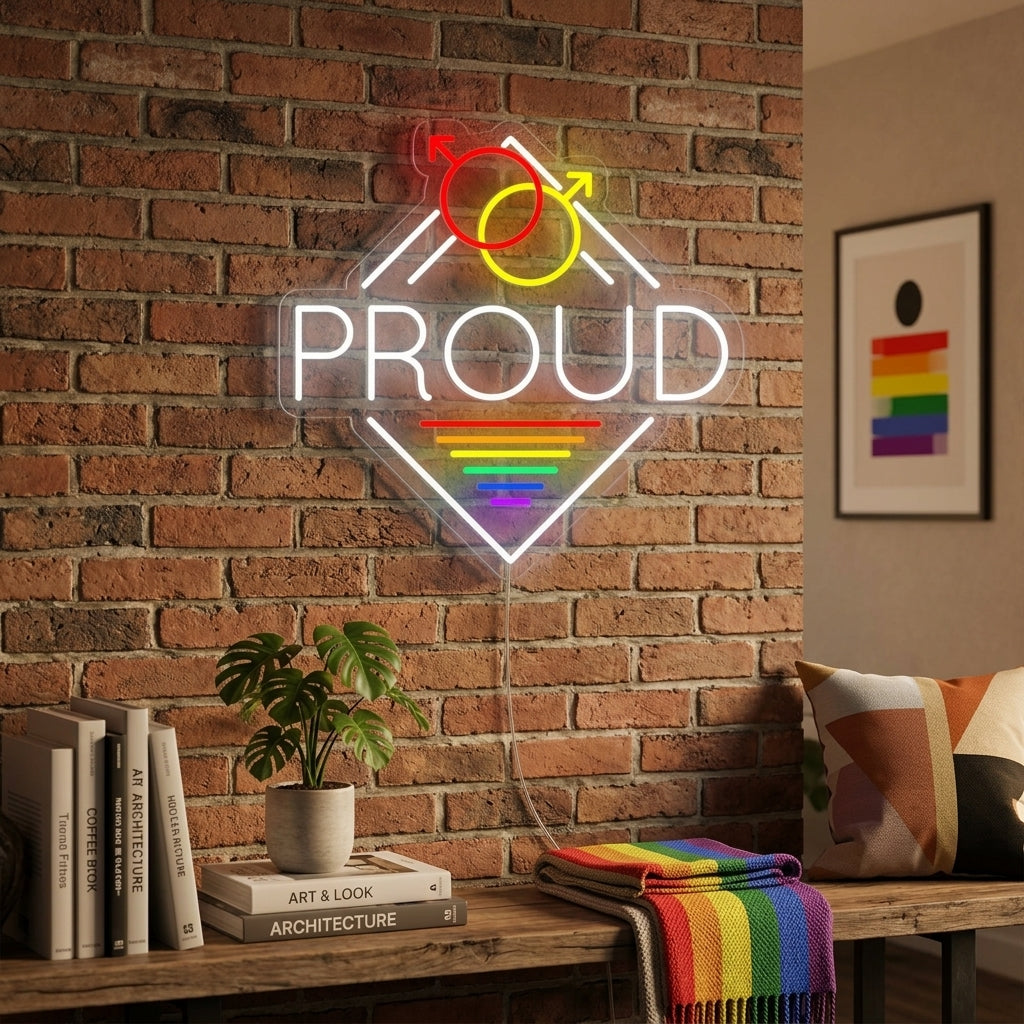 "LGBT Proud" Letreros Neon