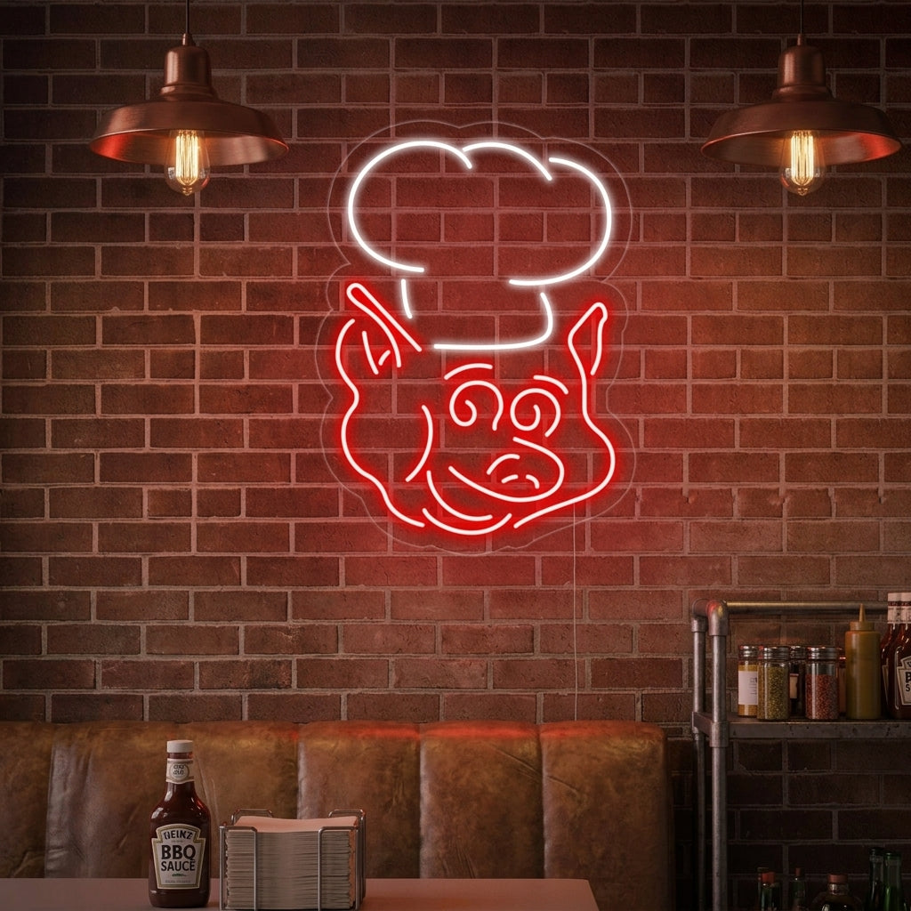 "Cerdo, Chef" Letreros Neon