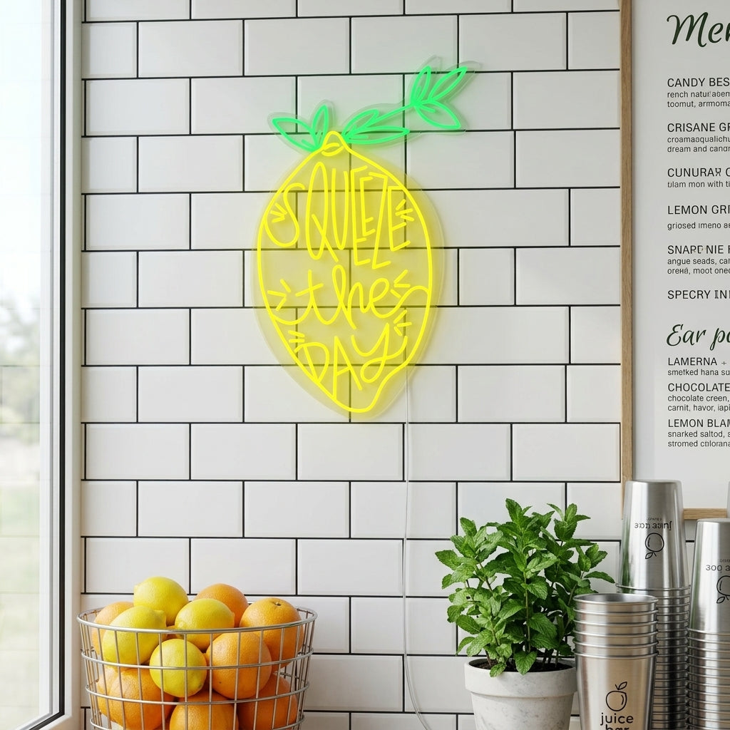 "Squeeze the Day" Letreros Neon