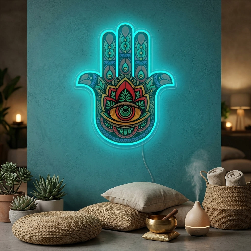 "Mano De Fátima Y Impresión UV" Letreros Neon